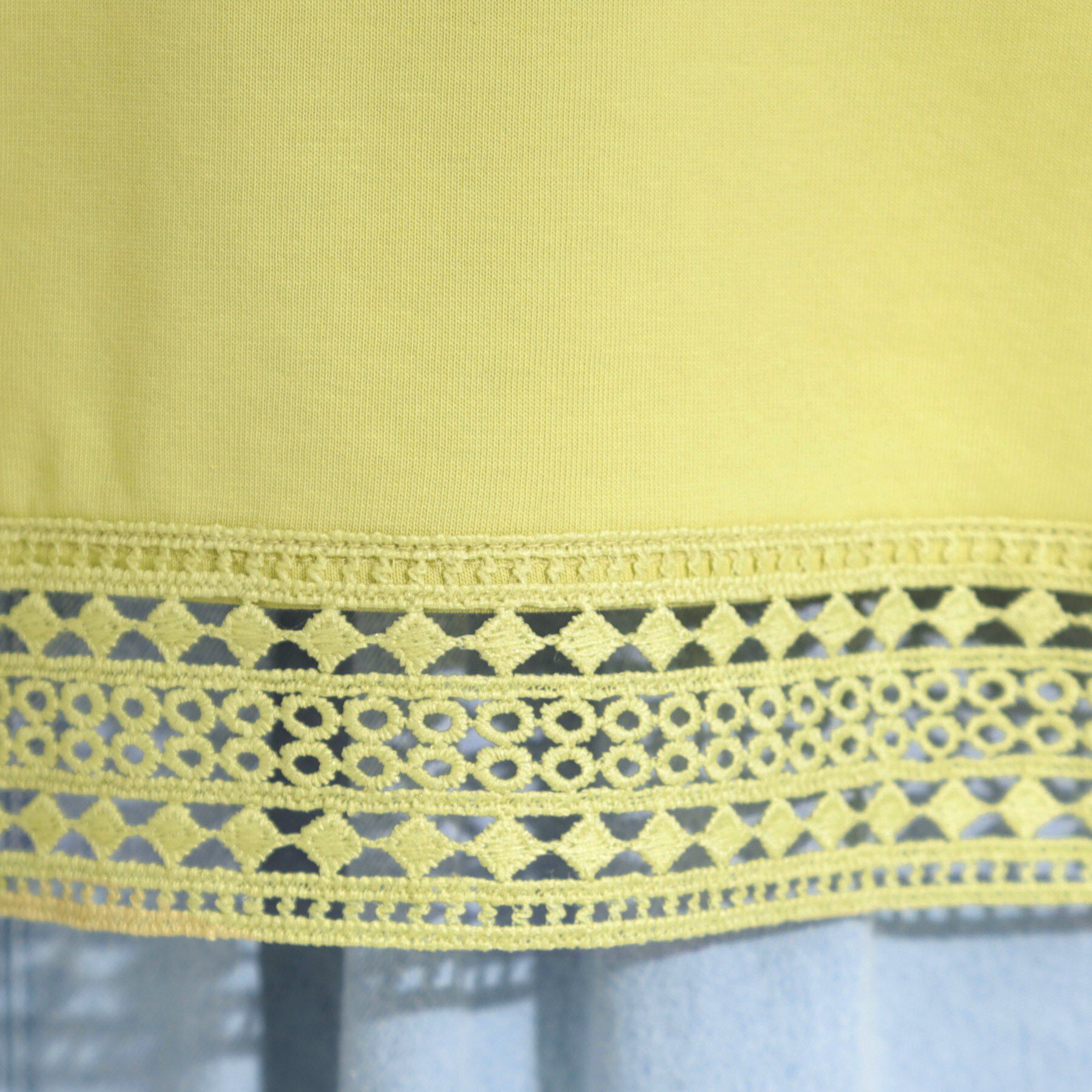 SHOO･LA･RUE「【S-LL/ひんやり】インせず決まる 楽してきれいなレース付きトップス」|Tシャツ・カットソー|