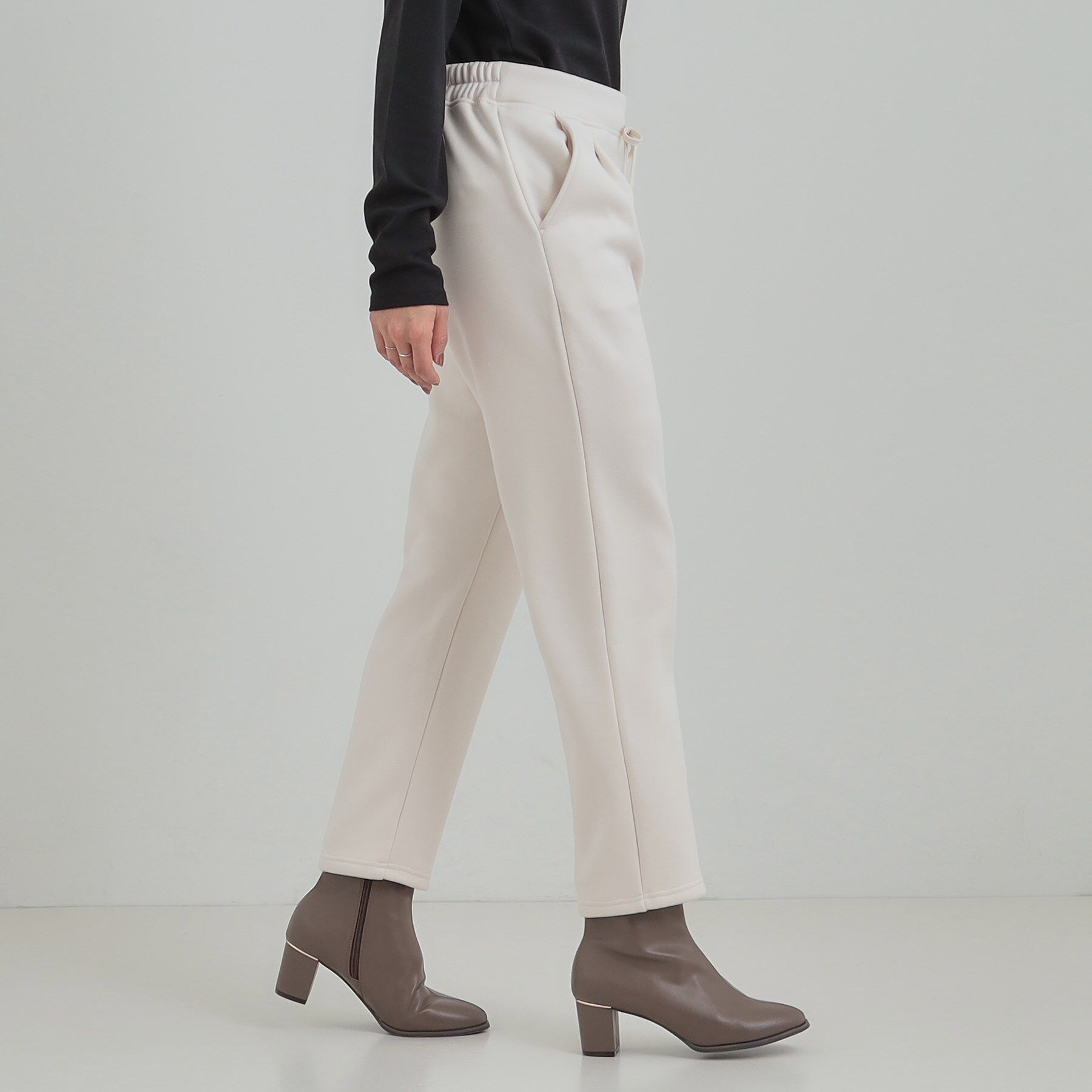 SHOO･LA･RUE「【あったか/洗濯機可】もちもちの肌触りがやみつきに 裏起毛テーパードパンツ」|その他|