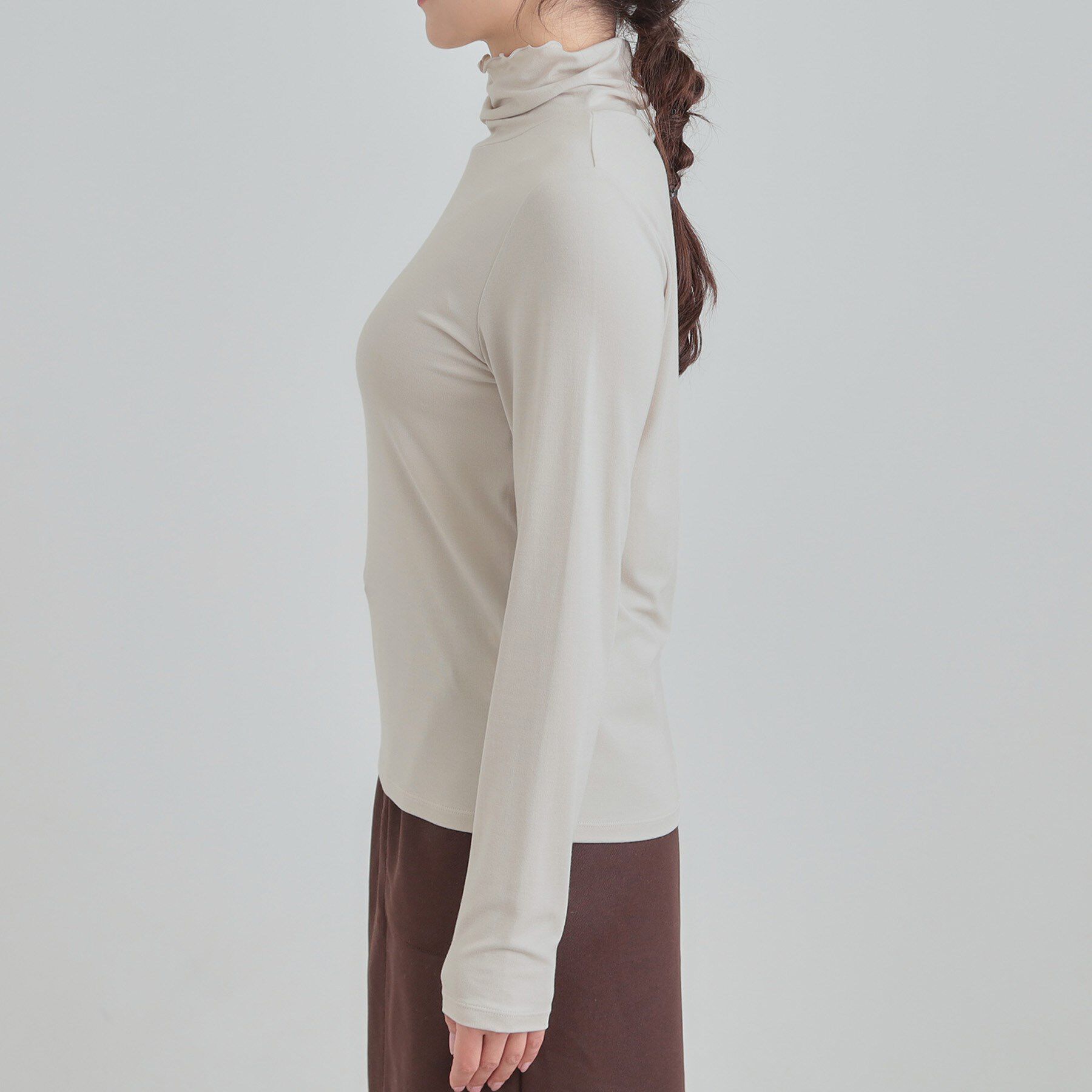 SHOO･LA･RUE「【あったか/S-LL】秋冬の救世主 タートルネックインナー」|Tシャツ・カットソー|