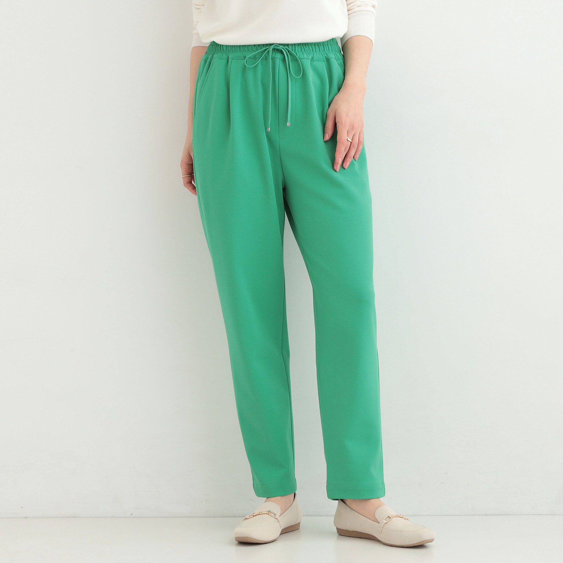 SHOO･LA･RUE「【SS-LL/洗濯後しわになりにくい】スマートに見えるイージーテーパードパンツ」|その他|