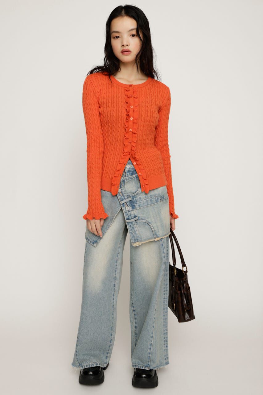 SLY「REMAKE ASYMMETRY L／W DENIM パンツ」|デニム|