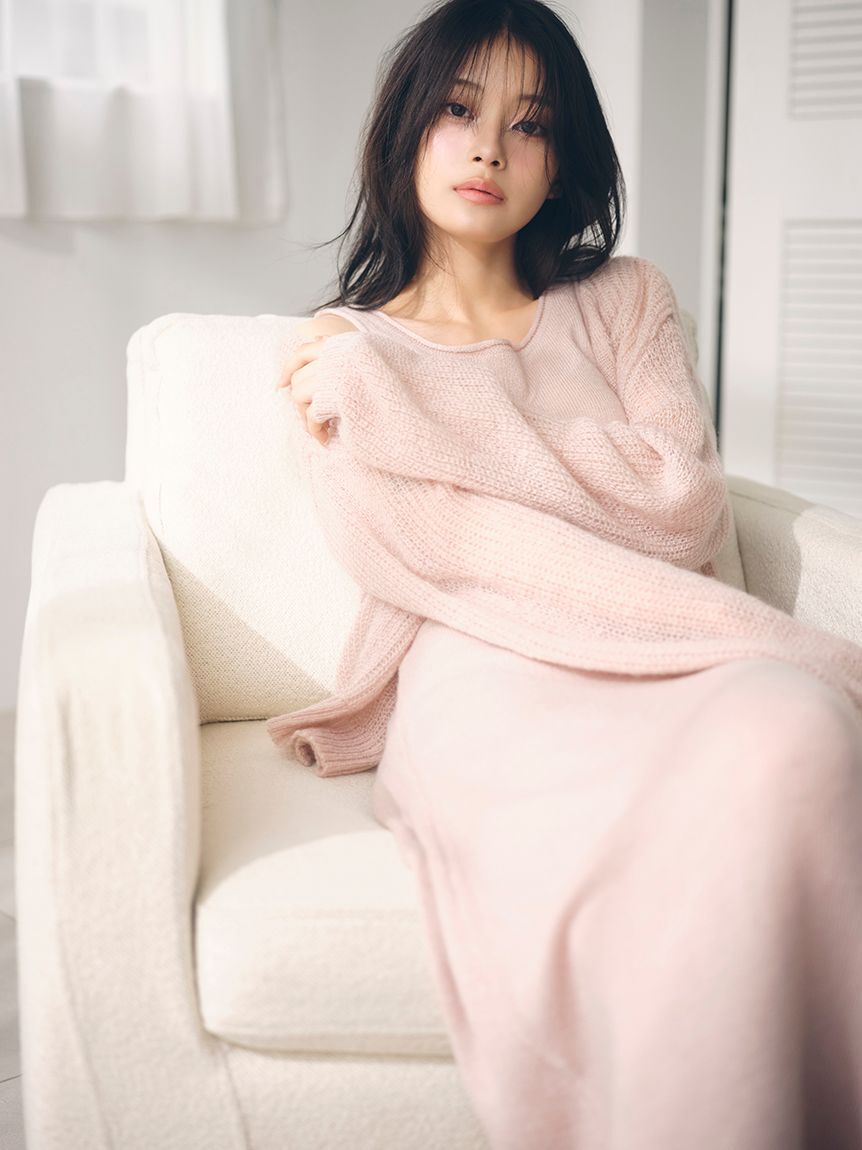 SNIDEL HOME「モヘア風ワンピース」|ルームウェア|