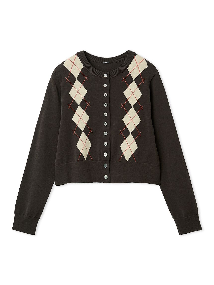 Mila Owen「シェル釦デザインクロップドニットカーディガン」|カーディガン|