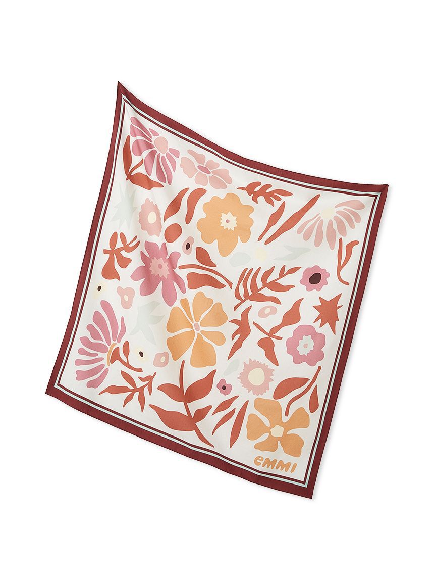 emmi atelier「フラワープリントスカーフ」|バンダナ・スカーフ|