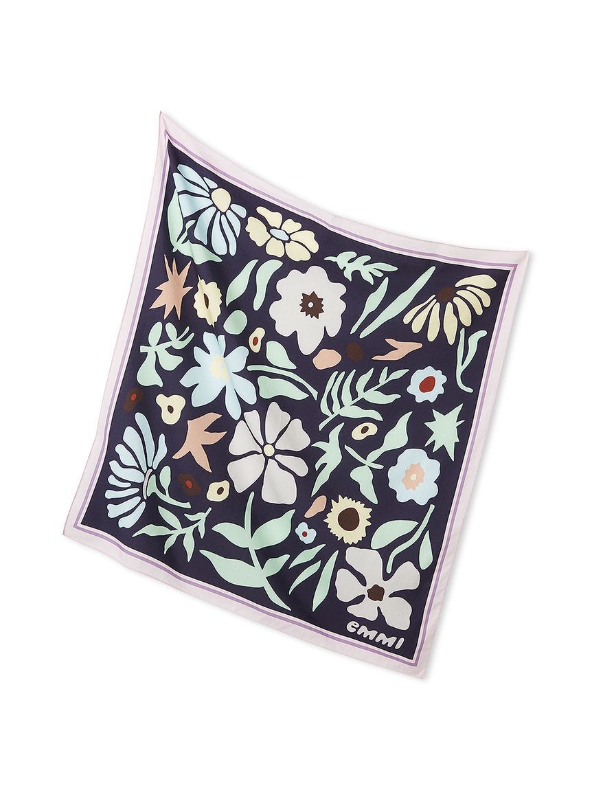 emmi atelier「フラワープリントスカーフ」|バンダナ・スカーフ|