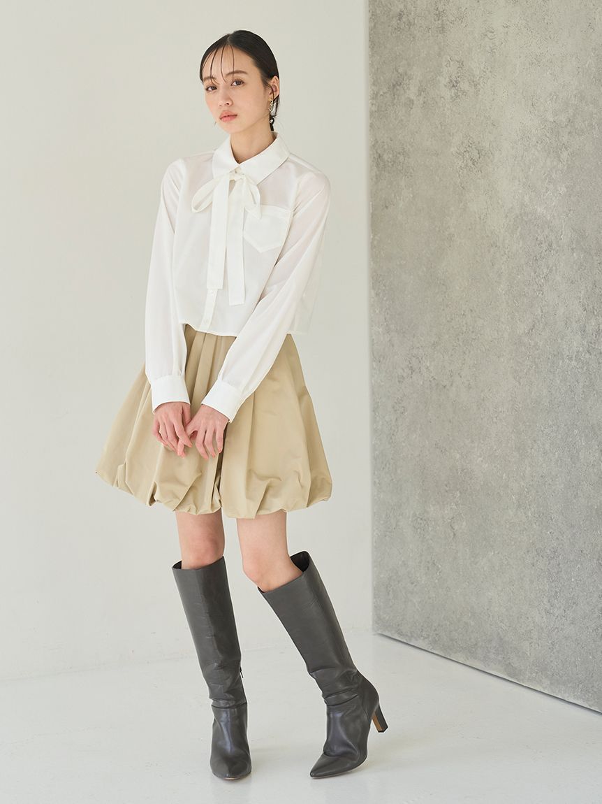 SNIDEL「バリエクロップドシャツ」|シャツ・ブラウス|