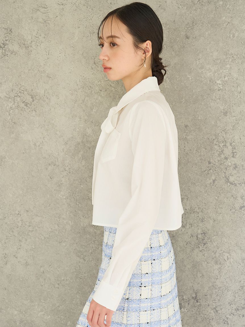 SNIDEL「バリエクロップドシャツ」|シャツ・ブラウス|