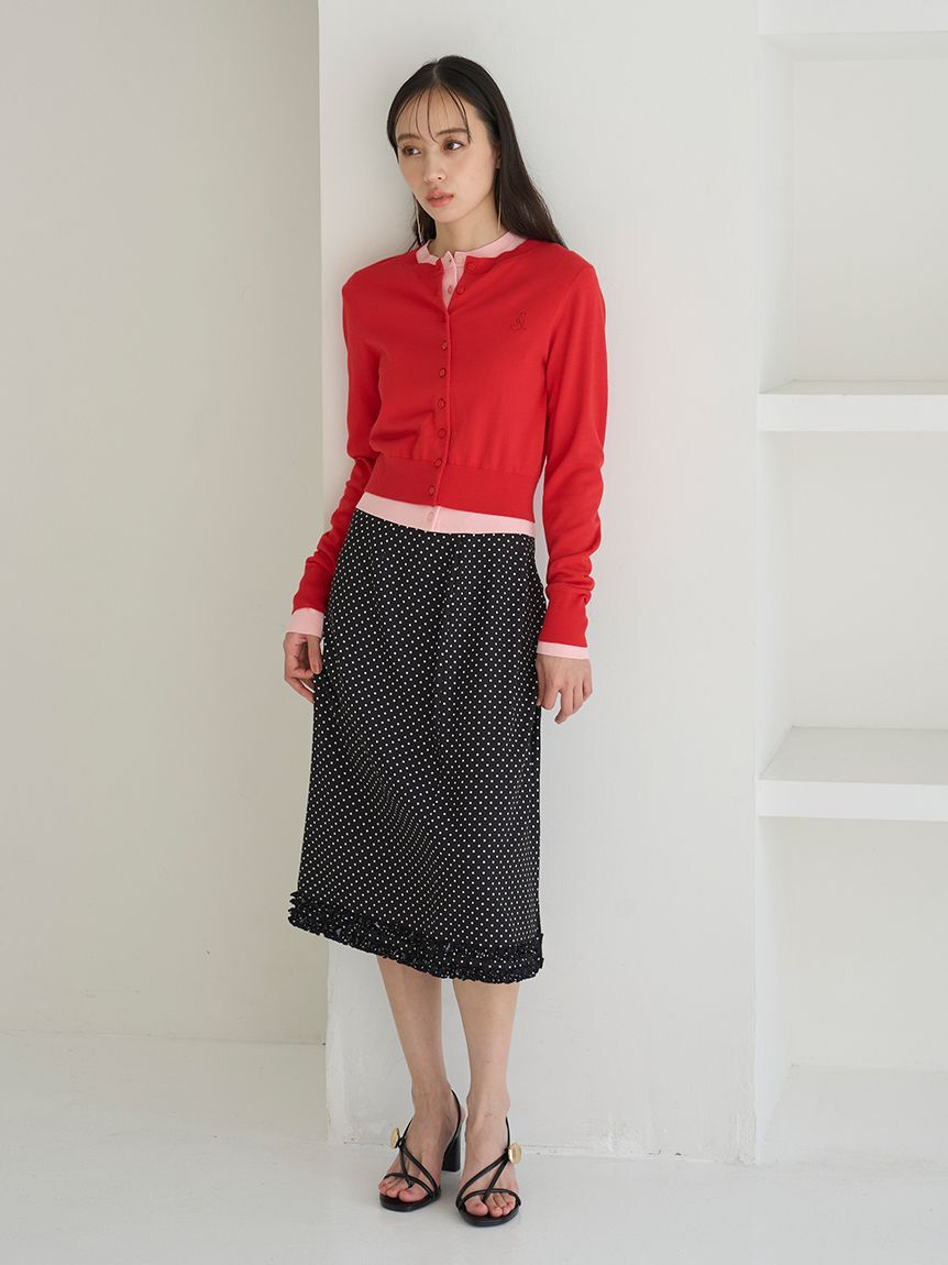 SNIDEL「フリルディテールミディスカート」|スカート|