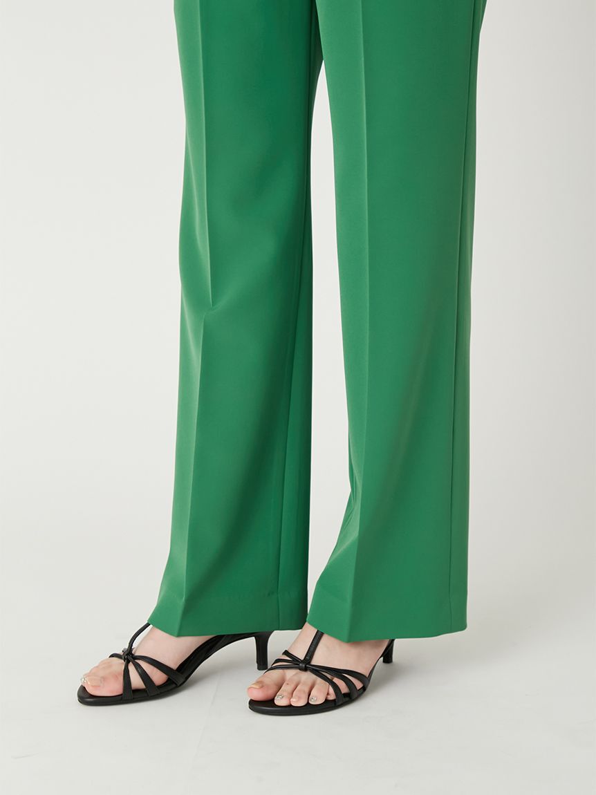 FRAY I.D「【00サイズあり】センタープレスセミフレアーパンツ／ウォッシャブル・防シワ・接触冷感」|チノ|