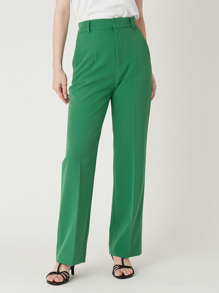 FRAY I.D「【00サイズあり】センタープレスセミフレアーパンツ／ウォッシャブル・防シワ・接触冷感」|チノ|