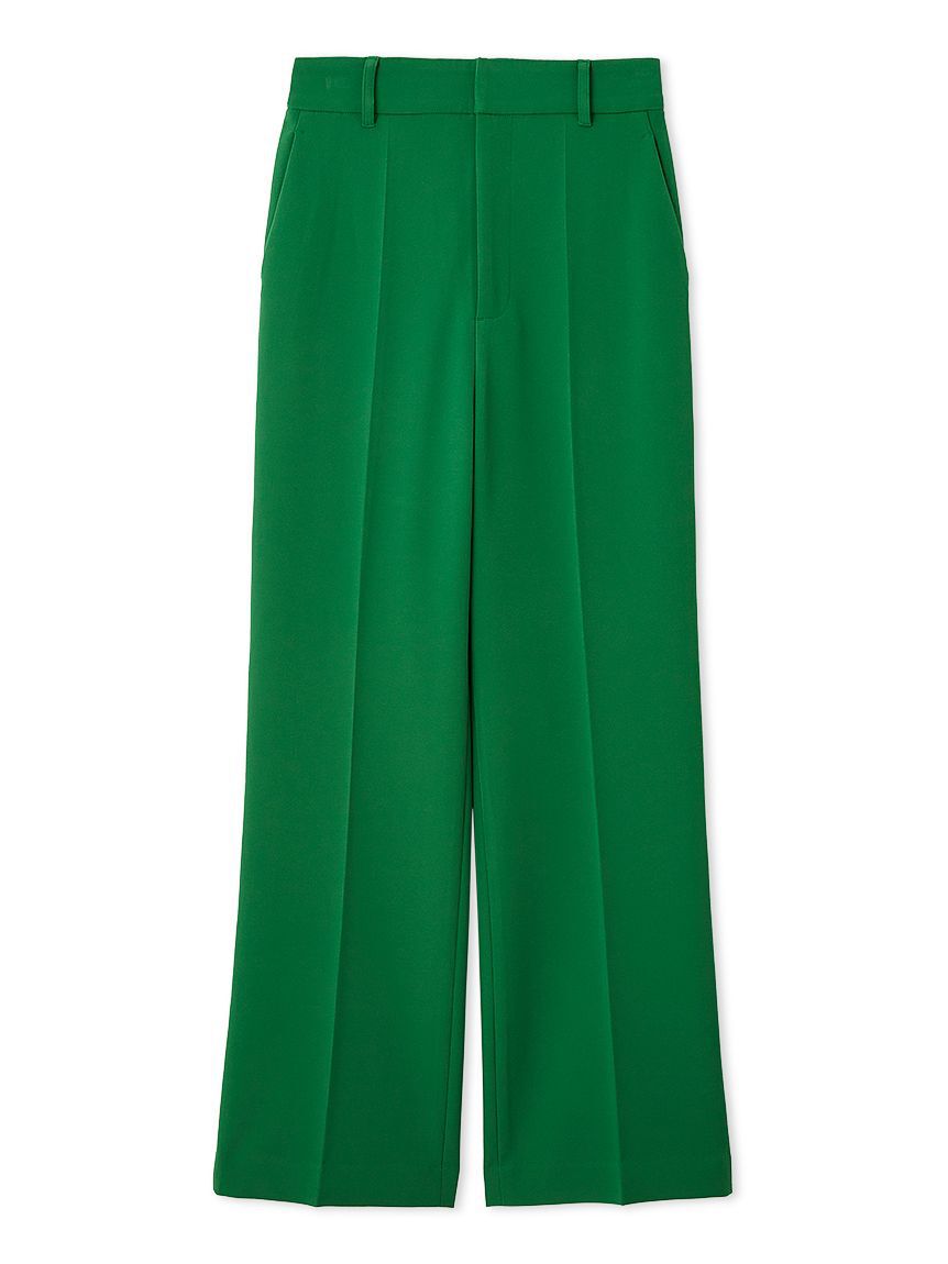 FRAY I.D「【00サイズあり】センタープレスセミフレアーパンツ／ウォッシャブル・防シワ・接触冷感」|チノ|