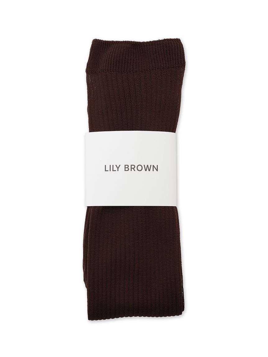 LILY BROWN「シアーリブハイソックス」|ソックス|