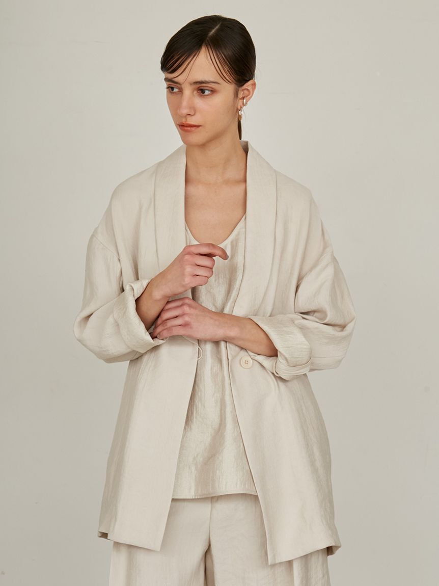 styling/「【セットアップ対応】バックサテンジャケット」|テーラードジャケット|IVR