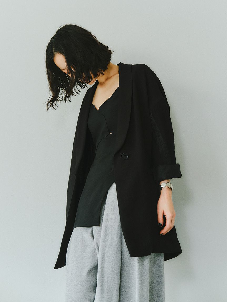 styling/「【セットアップ対応】バックサテンジャケット」|テーラードジャケット|