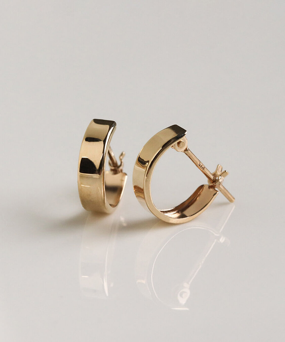  「ゴールド スナップ フープ ピアス | K10YG」|ピアス|