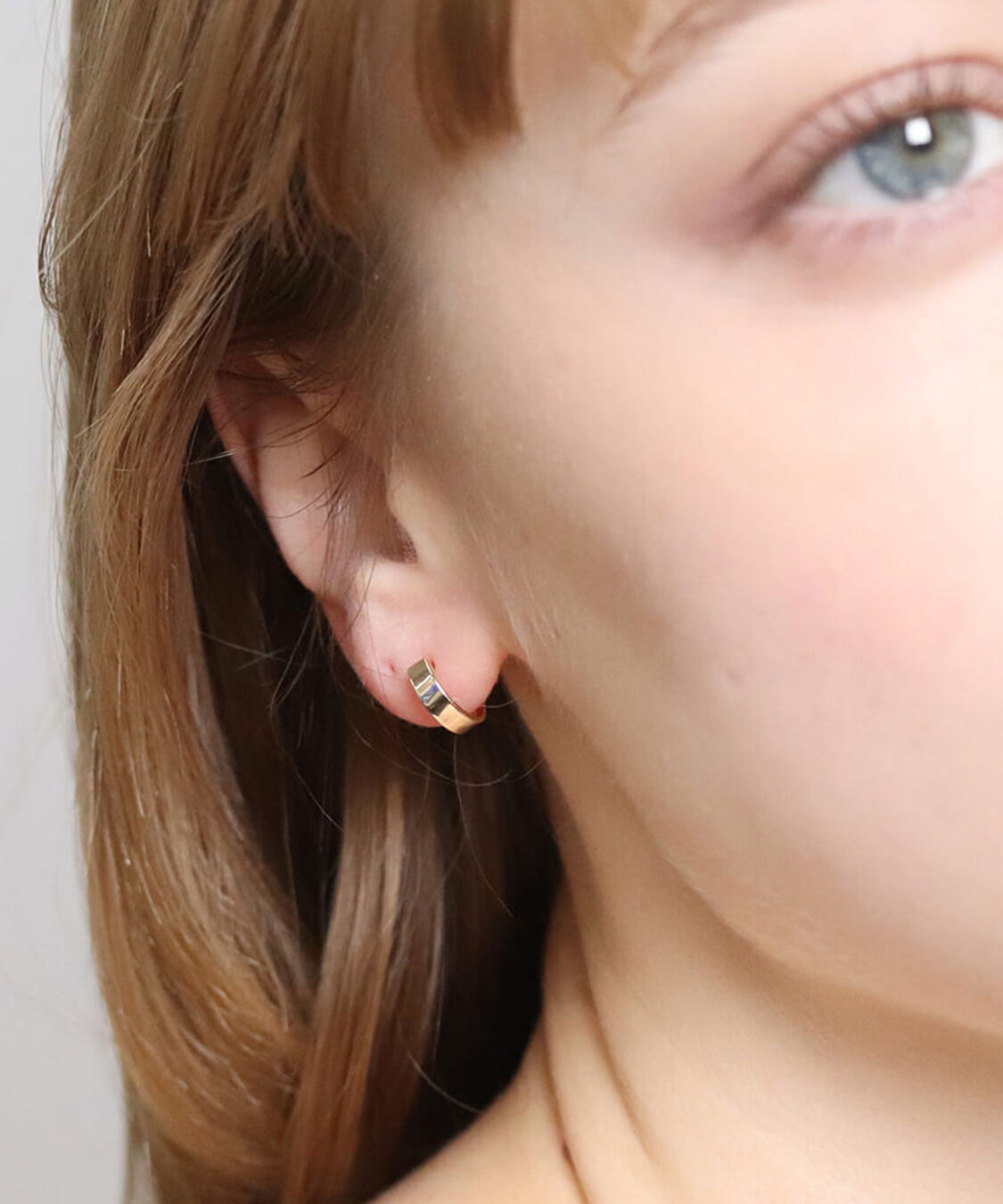  「ゴールド スナップ フープ ピアス | K10YG」|ピアス|