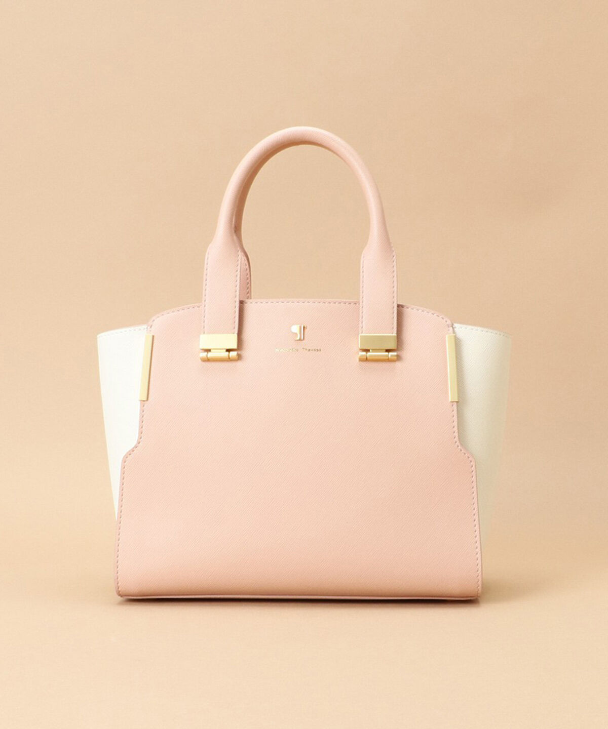 Samantha Thavasa「Pomme d'espoir ポムディスポワール バイカラーハンドルバッグ」|ハンドバッグ|ベビーピンク