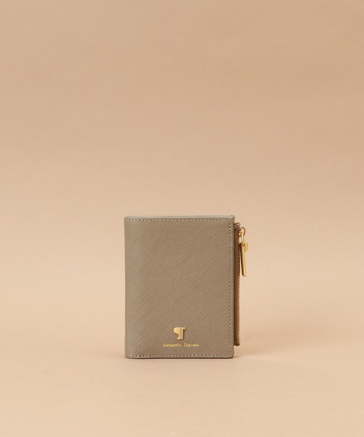Samantha Thavasa「Pomme d'espoir ポムディスポワール ワンカラー折財布」|財布|グレージュ