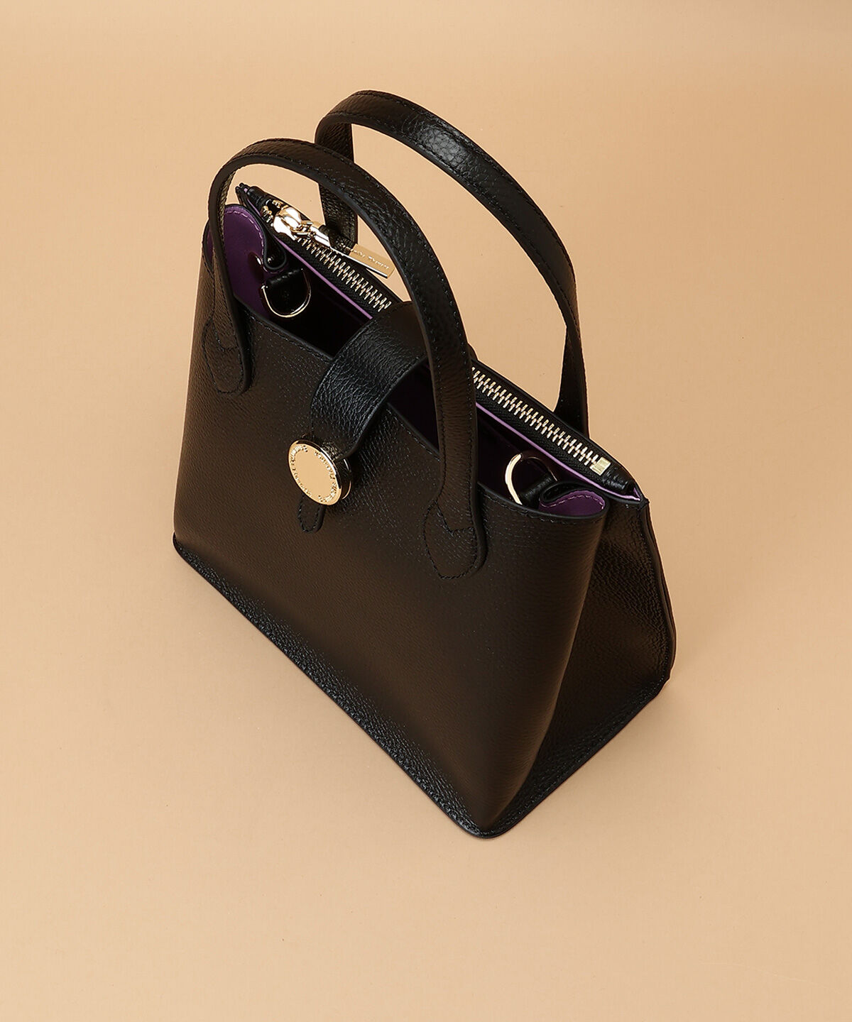 Samantha Thavasa「サークルモチーフスクエアレザートートバッグ 小サイズ」|トートバッグ|