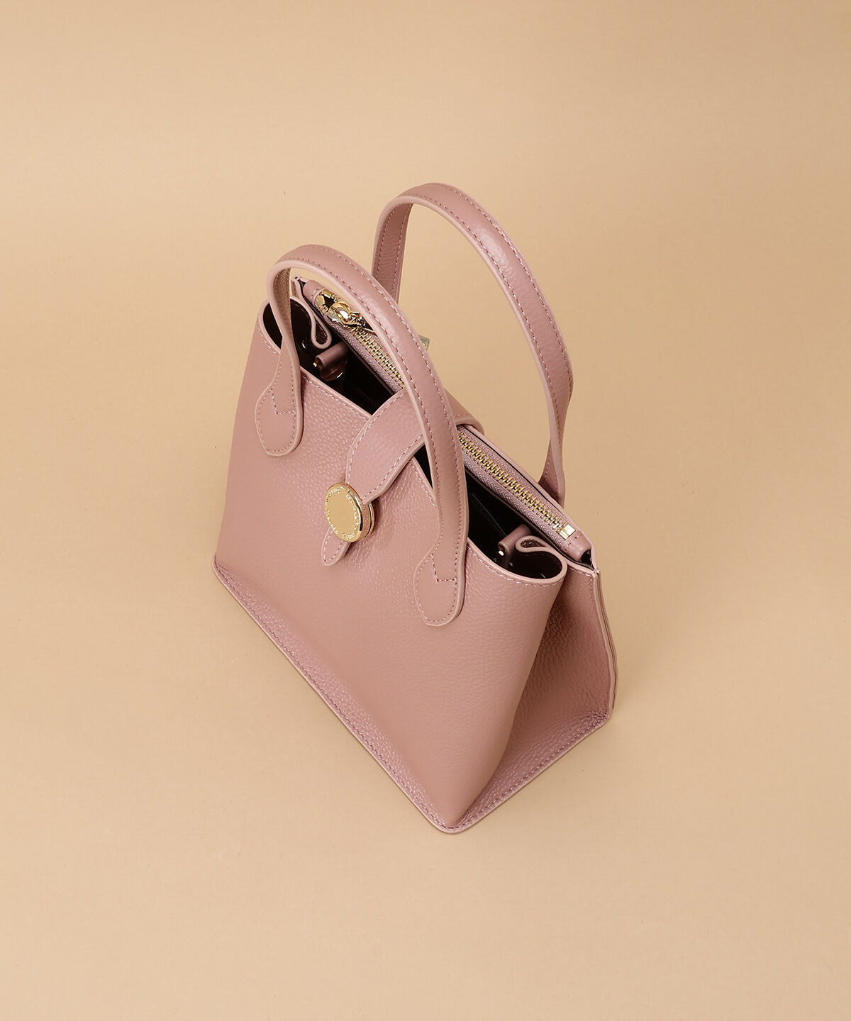 Samantha Thavasa「サークルモチーフスクエアレザートートバッグ 小サイズ」|トートバッグ|