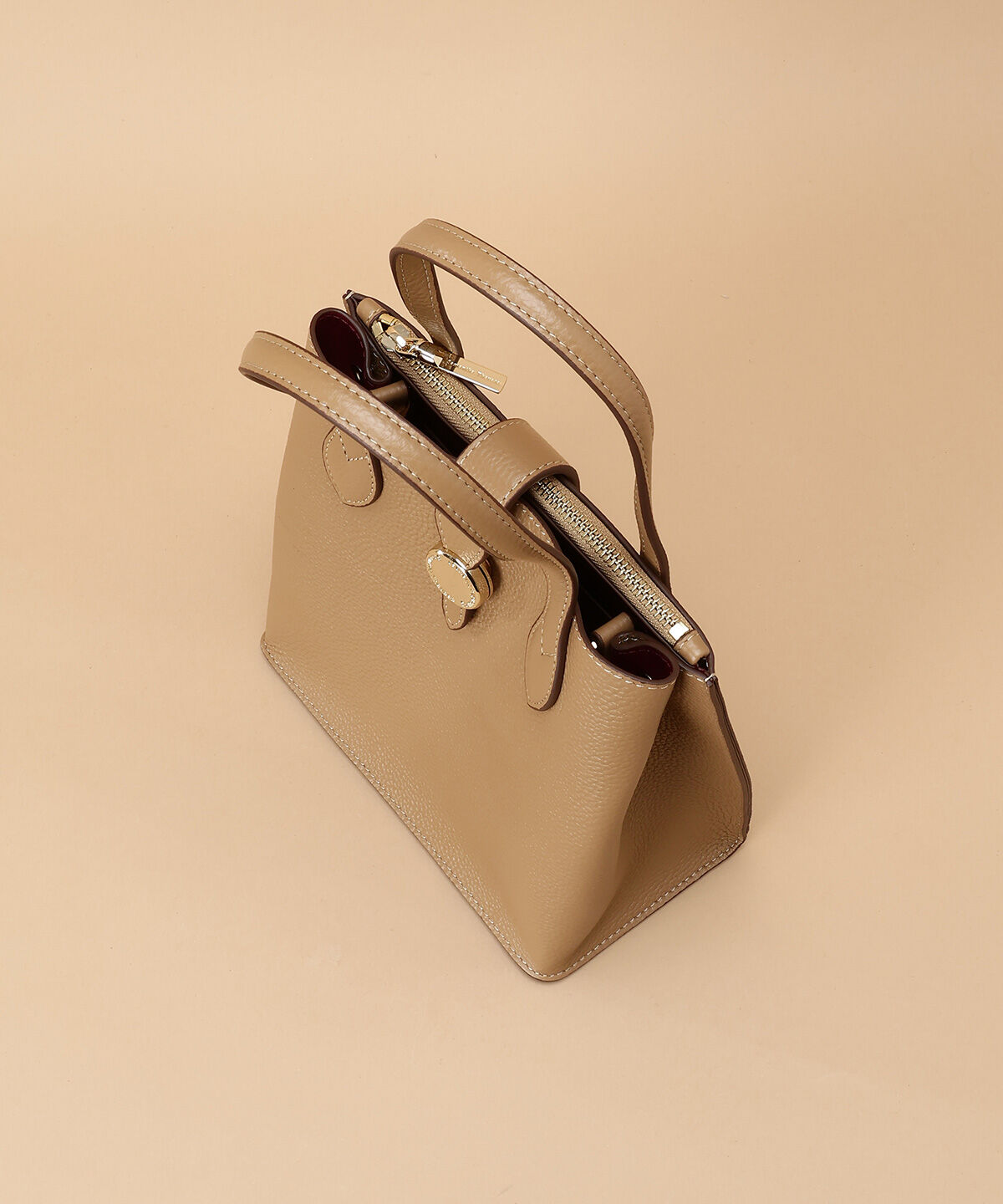 Samantha Thavasa「サークルモチーフスクエアレザートートバッグ 小サイズ」|トートバッグ|