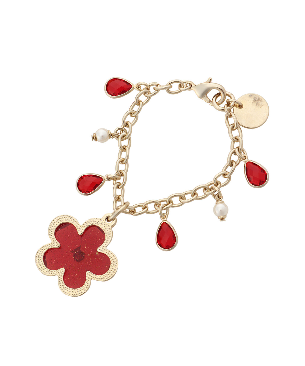 Samantha Thavasa「クリアラメフラワーバッグチャーム」|チャーム・キーホルダー|