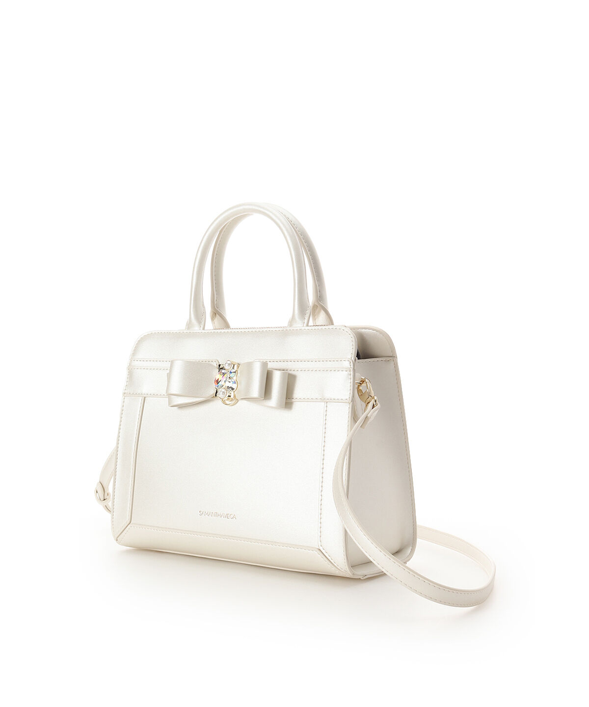 Samantha Vega「パールカラージュエルリボンハンドバッグ」|ハンドバッグ|