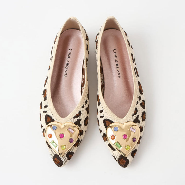 CUMUU＿DIANA「ハートモチーフニットシューズ　EI42854」|パンプス|