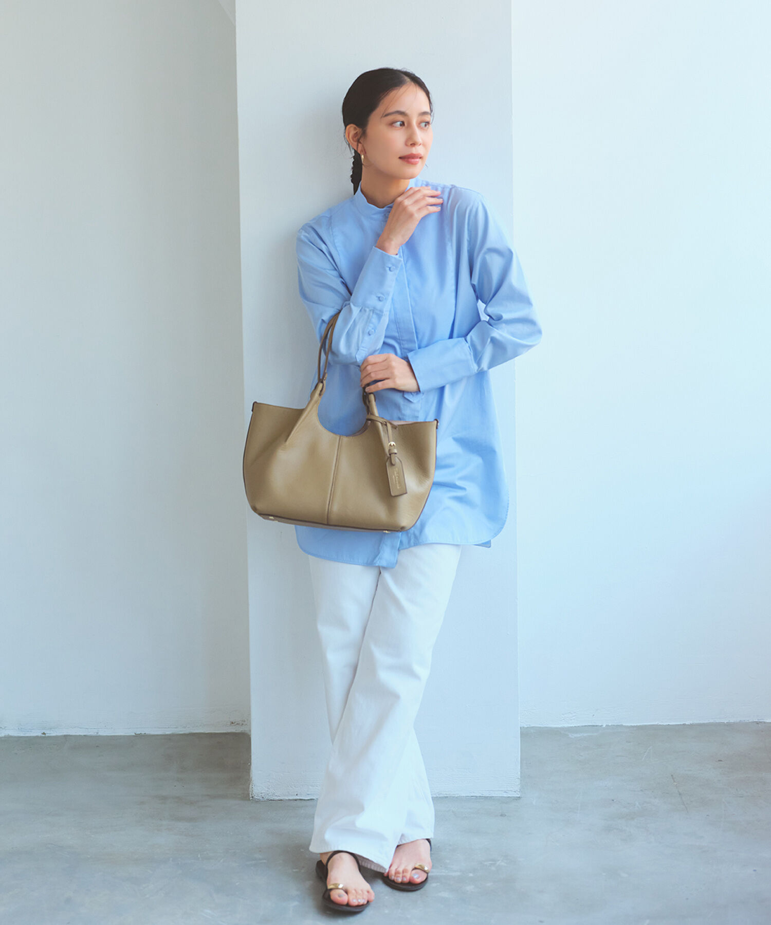 TOPKAPI TREASURE「【TREASURE TOPKAPI】ソフトレザー センターステッチ 2way トートバッグ 」|トートバッグ|