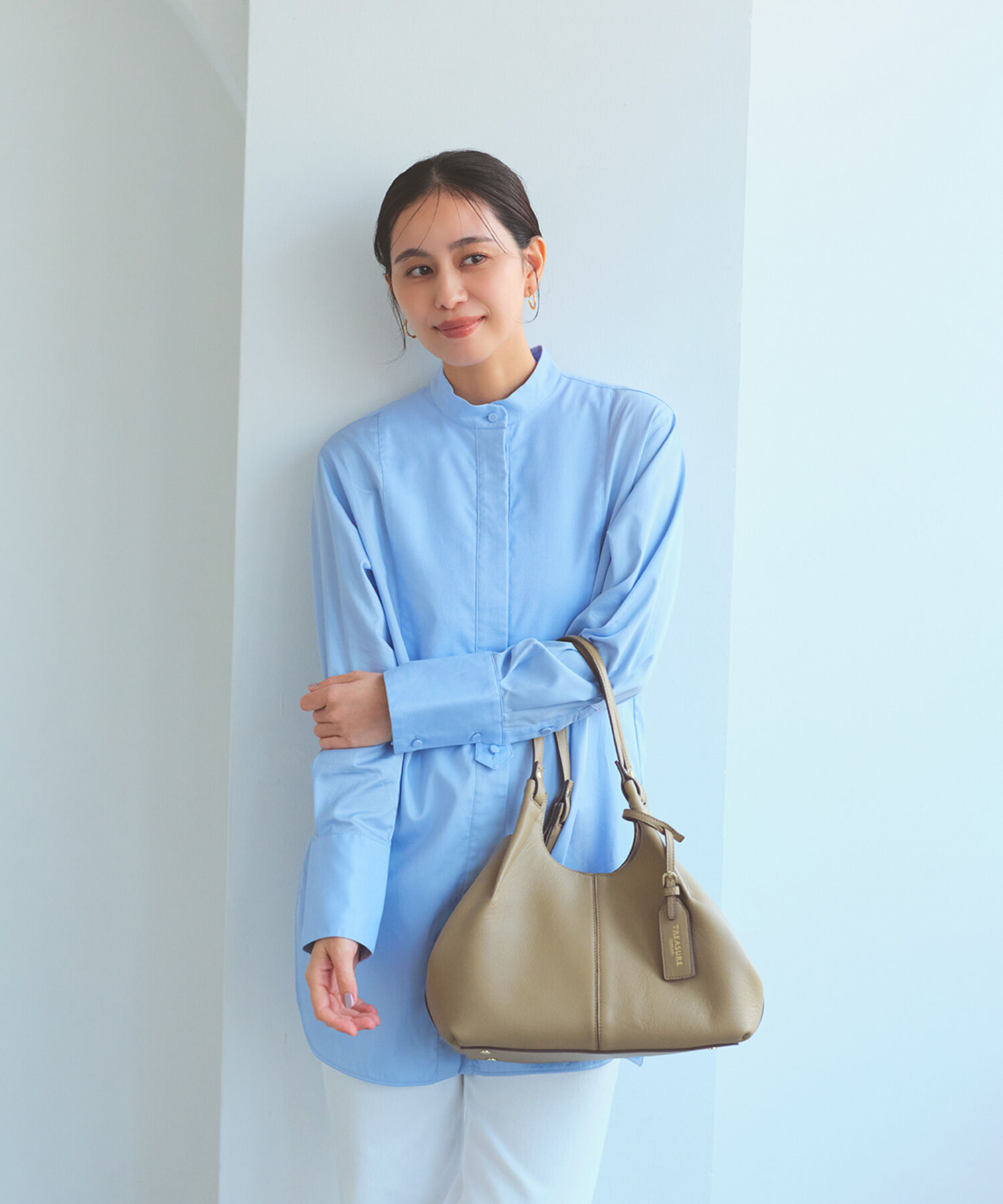 TOPKAPI TREASURE「【TREASURE TOPKAPI】ソフトレザー センターステッチ 2way トートバッグ 」|トートバッグ|