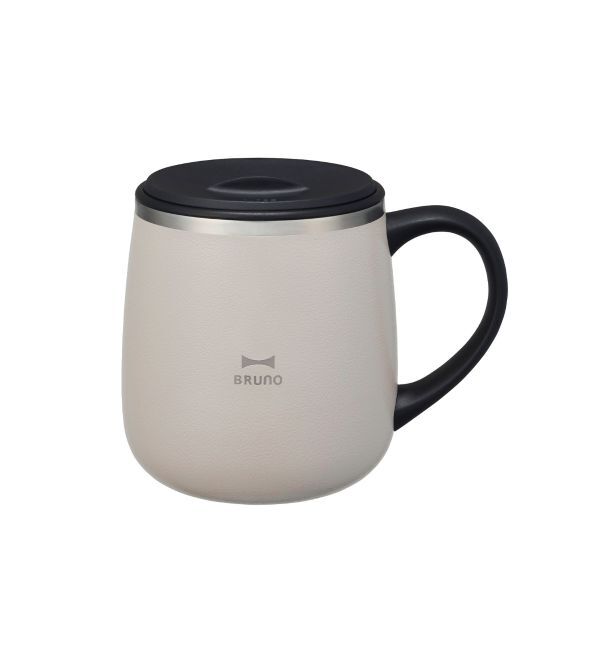 BRUNO「蓋つきステンレスマグ short」|グラス・マグカップ|グレージュ