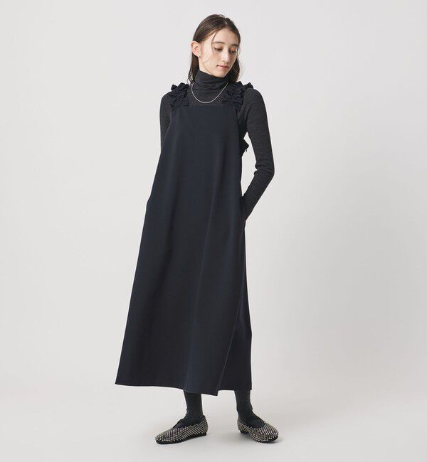 UNITED ARROWS「LIGHT PONGY フリル ワンピース」|ワンピース|