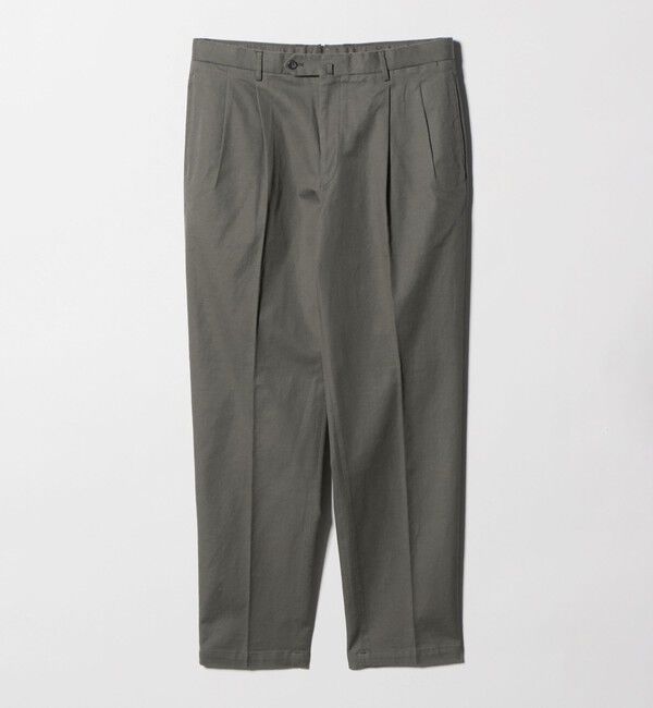 UNITED ARROWS「ツイル カルゼ ２プリーツ キャロット パンツ」|チノ|OLIVE