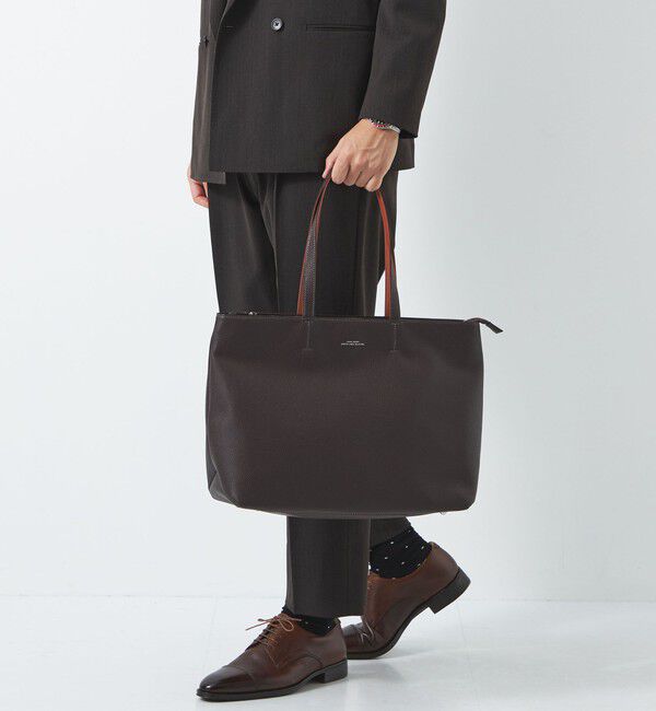 UNITED ARROWS green label relaxing「シボ レザーライク ジップ トート バッグ」|トートバッグ|