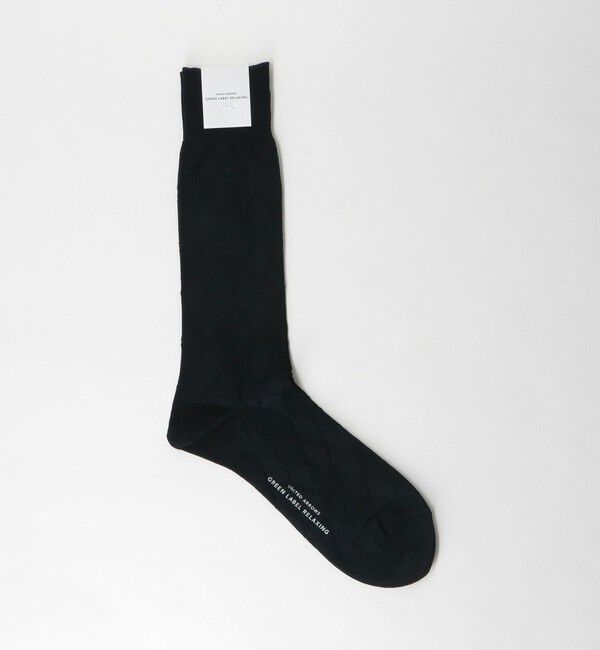 UNITED ARROWS green label relaxing「シルケット アーガイル ドレスソックス」|ソックス|NAVY