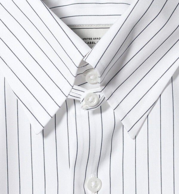 UNITED ARROWS green label relaxing「コットン ピンストライプ タブカラー ドレスシャツ -イージーアイロン-」|シャツ・ブラウス|