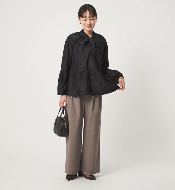 UNITED ARROWS green label relaxing「【別注】＜dahl'ia＞シアー ボウタイ ブラウス」|シャツ・ブラウス|