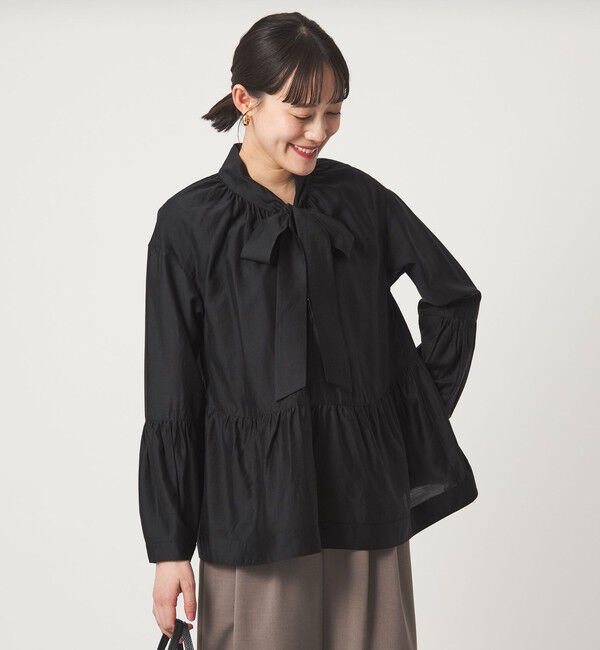 UNITED ARROWS green label relaxing「【別注】＜dahl'ia＞シアー ボウタイ ブラウス」|シャツ・ブラウス|