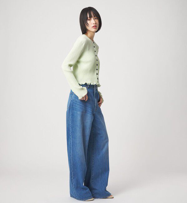 EMMEL REFINES「＜EMMEL REFINES＞EM HW リブボタン ウェーブヘム カーディガン」|カーディガン|
