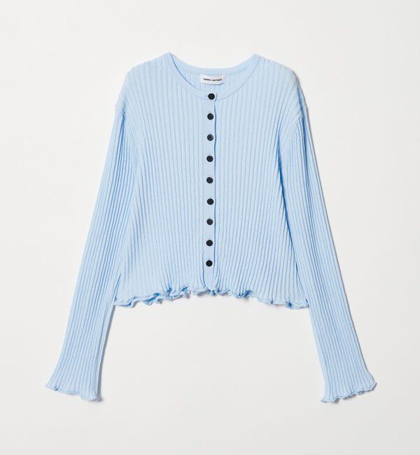 EMMEL REFINES「＜EMMEL REFINES＞EM HW リブボタン ウェーブヘム カーディガン」|カーディガン|