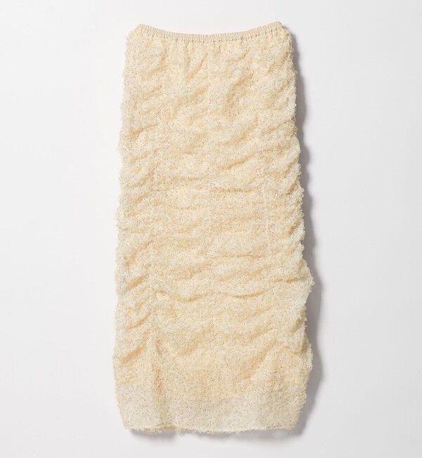 EMMEL REFINES「＜EMMEL REFINES＞EM ドットペタル ギャザースカート」|スカート|OFF WHITE