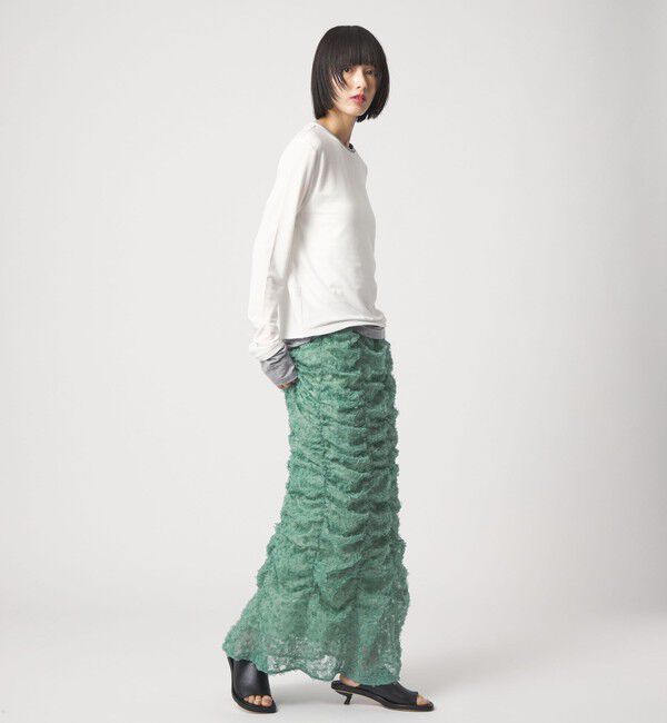 EMMEL REFINES「＜EMMEL REFINES＞EM ドットペタル ギャザースカート」|スカート|