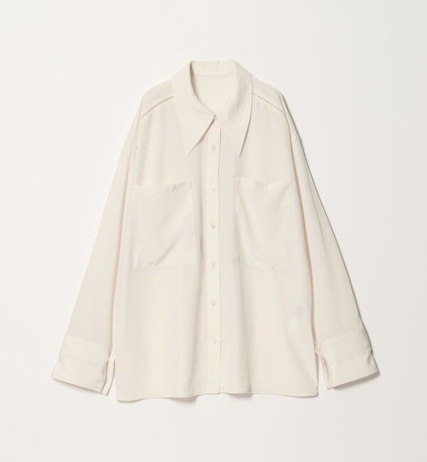 EMMEL REFINES「＜EMMEL REFINES＞EM ハシゴレース トロミシャツ」|シャツ・ブラウス|OFF WHITE