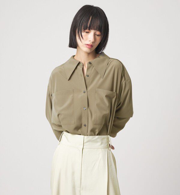 EMMEL REFINES「＜EMMEL REFINES＞EM ハシゴレース トロミシャツ」|シャツ・ブラウス|