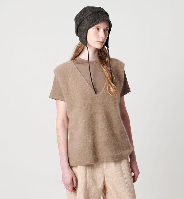 Steven Alan＞オーストラリアンウール ミックス ニットベスト（STEVEN