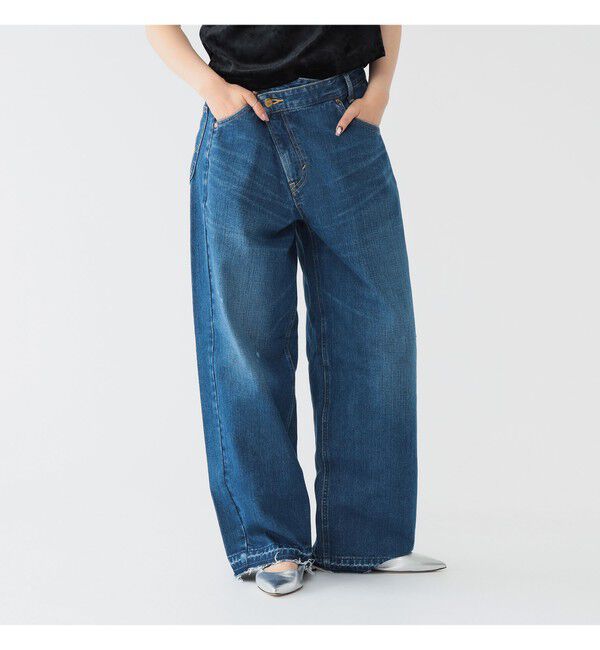 BEAMSBOY「【別注】Lee &times; maturely / デニム アシメ パンツ」|チノ|BLUE