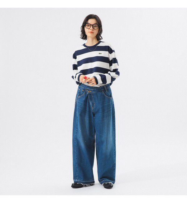 BEAMSBOY「【別注】LACOSTE / ボーダー ロングスリーブ Tシャツ」|Tシャツ・カットソー|