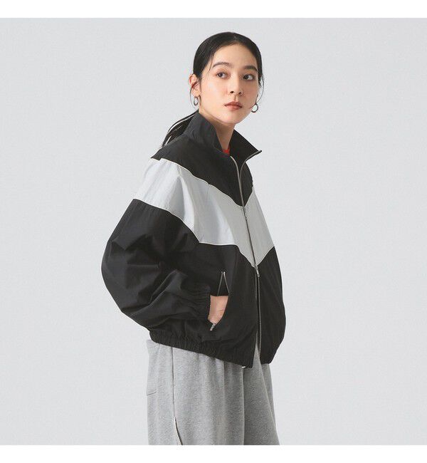 Ray BEAMS 「カラー ブロック トラック ジャケット」|ブルゾン・スタジャン|BLACK