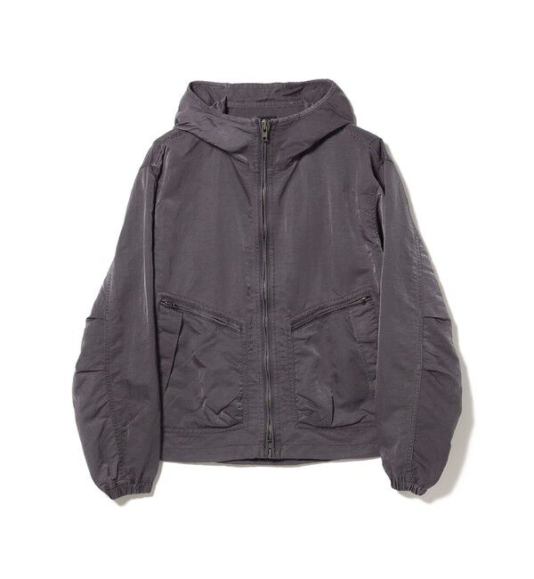 BEAMS「ガーメントダイ フーデッド ブルゾン【ワイドショートフィット】」|ブルゾン・スタジャン|BLACK
