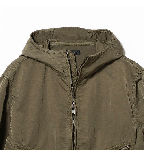 BEAMS「ガーメントダイ フーデッド ブルゾン【ワイドショートフィット】」|ブルゾン・スタジャン|